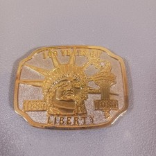 1984 100 Years Liberty Belt Buckle Vintage