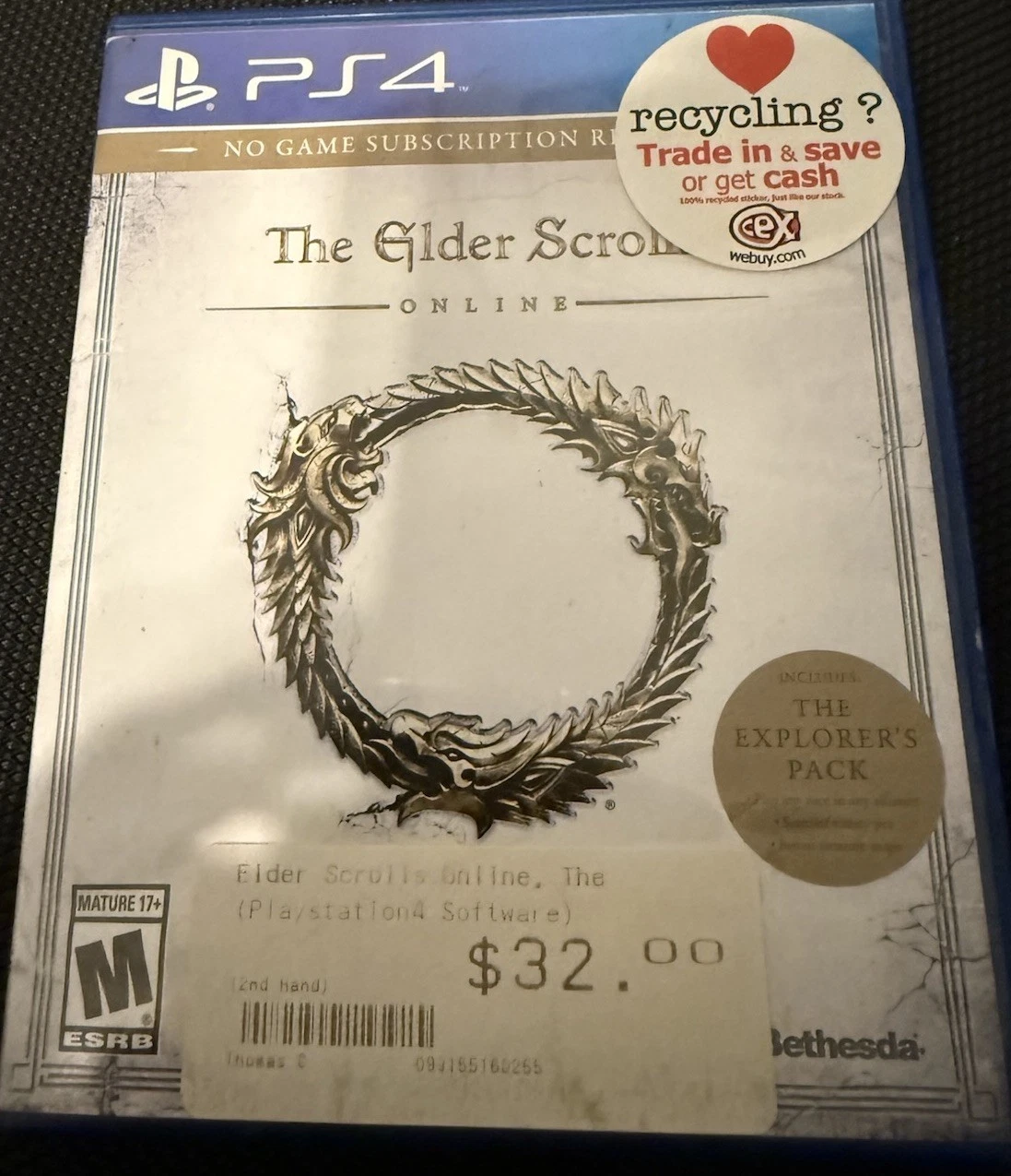 Bethesda The Elder Scrolls Online Tamriel Unlimited PS4 NTSC-U/C 2015 RPG Manual