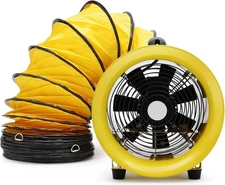 8 Inch Utility Blower Fan Ventilator Portable Exhaust Fan w/ 5/10M Duct Hose