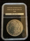 1898-P Uncirculated Morgan Silver Dollar In Slab Coin From Private Collector