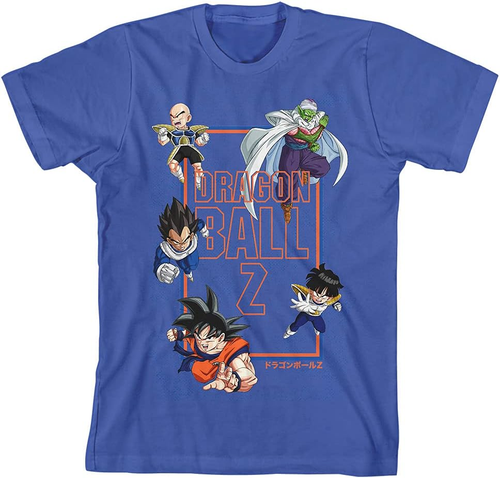 Boys Dragon Ball Z Blue Graphic Tee - Cool Anime Shirt for Kids - Picture 4 of 12
