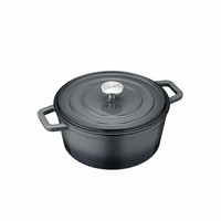 Berndes B.Iron BräTer Kochtopf Rund Topf Induktion Gusseisen Schwarz Grau Ø 24Cm