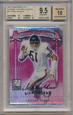 DICK BUTKUS 2001 Donruss ELITE Passing The Torch AUTO /100 BGS 9.5 AUTO 10