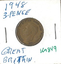 Coin Great Britain 3 Pence 1948 KM849, George VI