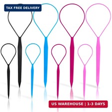 Topsy Tail Hair Tool Set, Ponytail Maker Loop Styling Tools, 2 Sizes, Multicolor