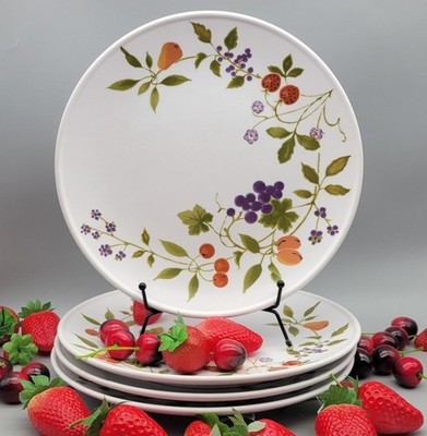 vintage Noritake Progression China Berries'N Such 9070 Dinner Plates Set of 4