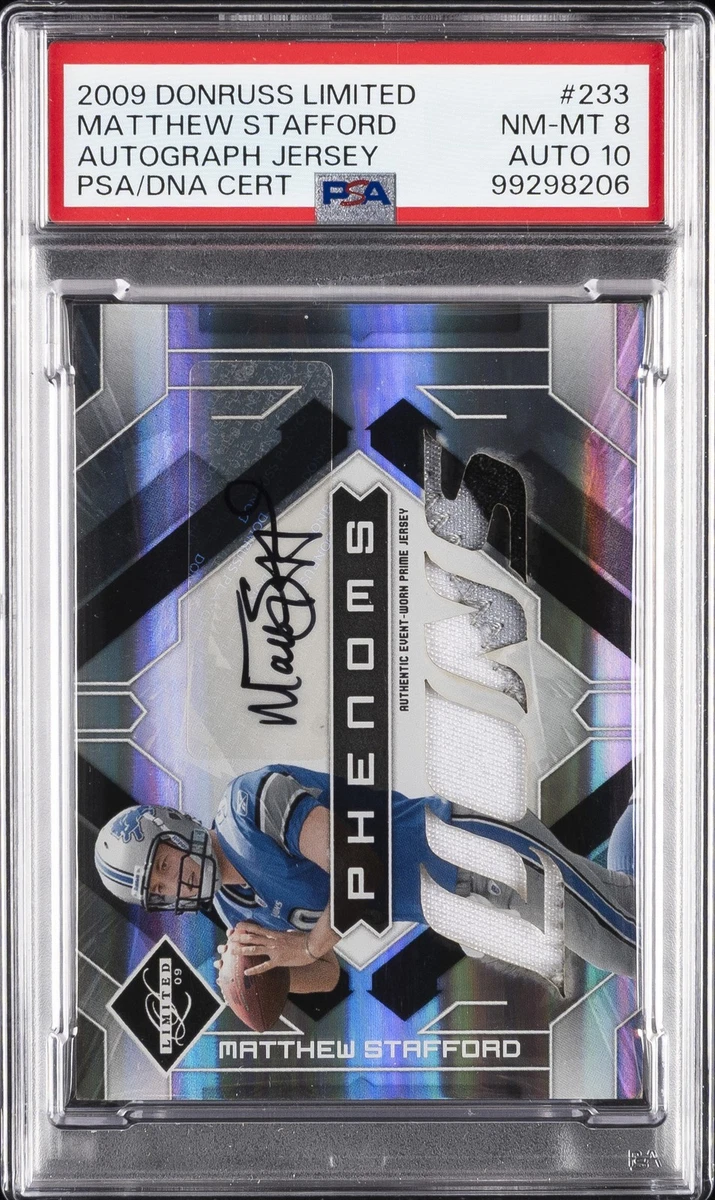 Panini Matthew Stafford Memorabilia Football Sports Trading Cards