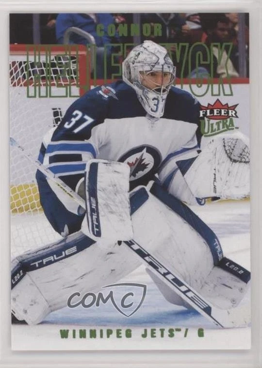 2021-22 Upper Deck Fleer Ultra Green Foil /25 Connor Hellebuyck #90