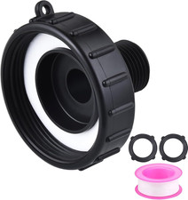 275 330 IBC Tote Tank Food Grade Drain Adapter, 2.44" 62Mm Fine Thread X 3/4"G