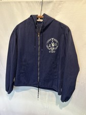 Vintage 1960s Champion YMCA Camp Noah Canvas Hooded Jacket Talon Zip NY Medium