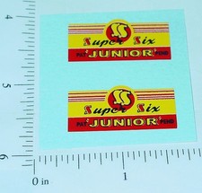 Pair Super Six Junior Tractor/Loader Toy Stickers SS-001