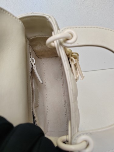 Dior Lady Dior Mini Top Handle Tote Bag Matte White Leather Cannage[Duties Paid] - Picture 17 of 20
