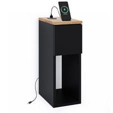 Schmale Nachtkommode mit USB-C