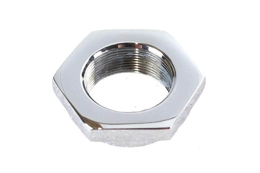 Tuerca de vástago de horquilla de resorte cromada para Harley Davidson Foto 3 de 4