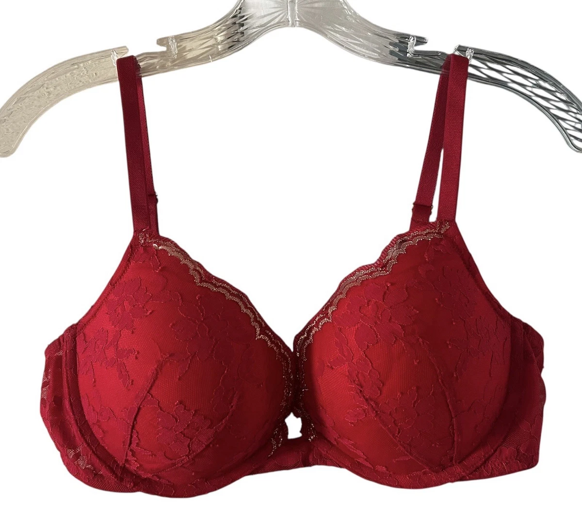 Soutien-Gorge Victoria's Secret Dream Angels Demi Doublé - Rouge - Neuf Avec Étiquettes