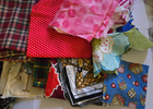 Fabric Scraps Lot 2lbs Large and small pieces