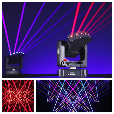 2pc XYZ Axis 6 Eyes RGB Beam Laser moving head for Stage Party DJ  Pub Gig Show