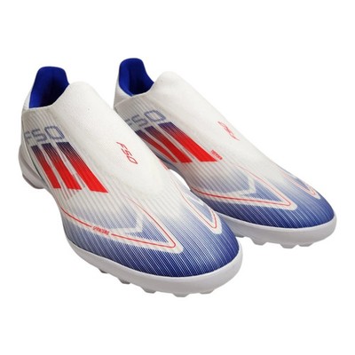 Adidas F50 League Laceless TF Turf Men's Cloud White Soccer Shoes