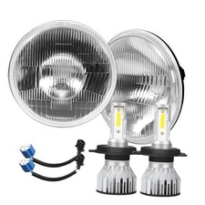 H4/9003 LED Headlight Bulbs  7 Inch Glass Round LED Headlight H6024