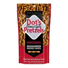 16oz Resealable Dot's Pretzels: Perfectly Baked Flavored Snack Twists