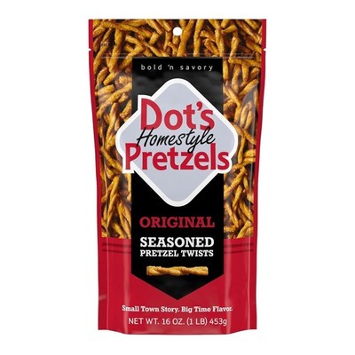 16oz Resealable Dot's Pretzels: Perfectly Baked  Flavored Snack Twists