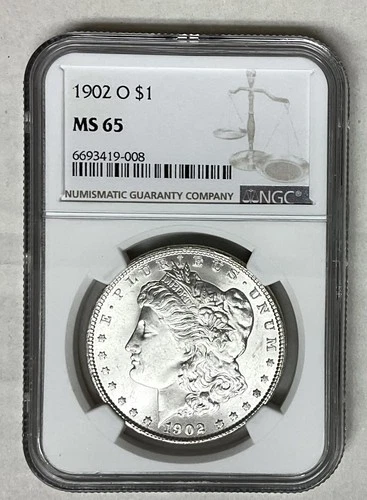 Morgan Silver Dollar 1902-O  MS65 Awesome White Beauty/Flawless