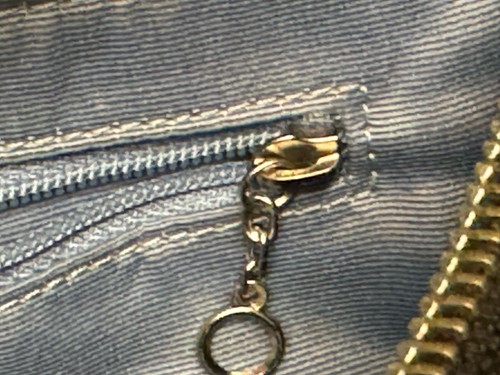 Bolso Demi Coach F11213 Auténtico Azul Tweed Hampton Espiga Cremallera Superior 2007 Raro - Imagen 10 de 11