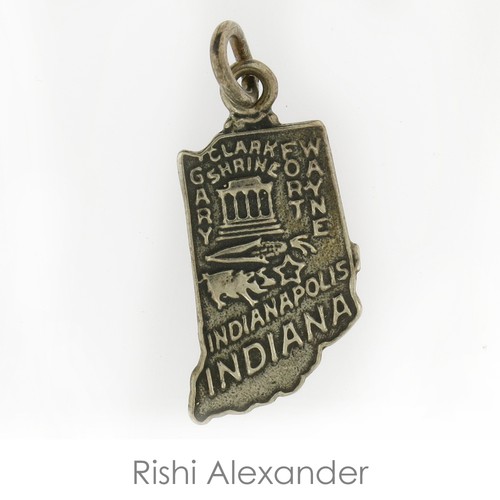 925 Sterling Silver United States Charms All 50 US States Available Made in USA - Picture 27 of 94
