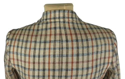 Daks Womens Beige Check Linen 3/4 Sleeve Blazer Jacket Size UK 16 / IT 48 (XL) - Picture 7 of 14