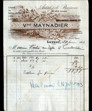 LAVAUR (81) USINE du MOULIN NEUF / BROSSERIES "V. MAYNADIER" Facture en 1913