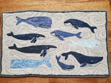 Whale Of A Time Rug Hooking Paper Pattern - Prairie Road Designs