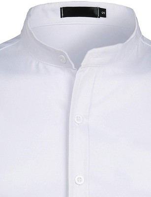 ZEROYAA Mens Hipster Solid Slim Fit 