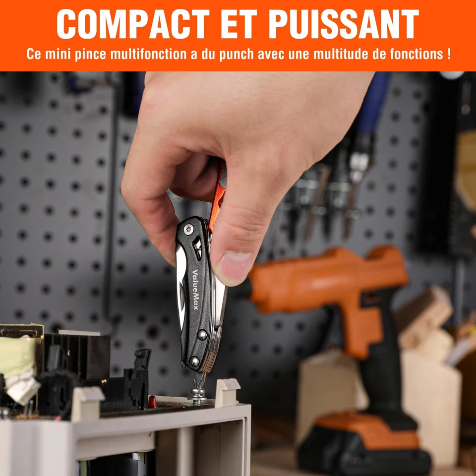 Pince Multifonction en Acier Inoxydable 9 en 1 Multifonction Multitool Parfai... - Photo 4/4