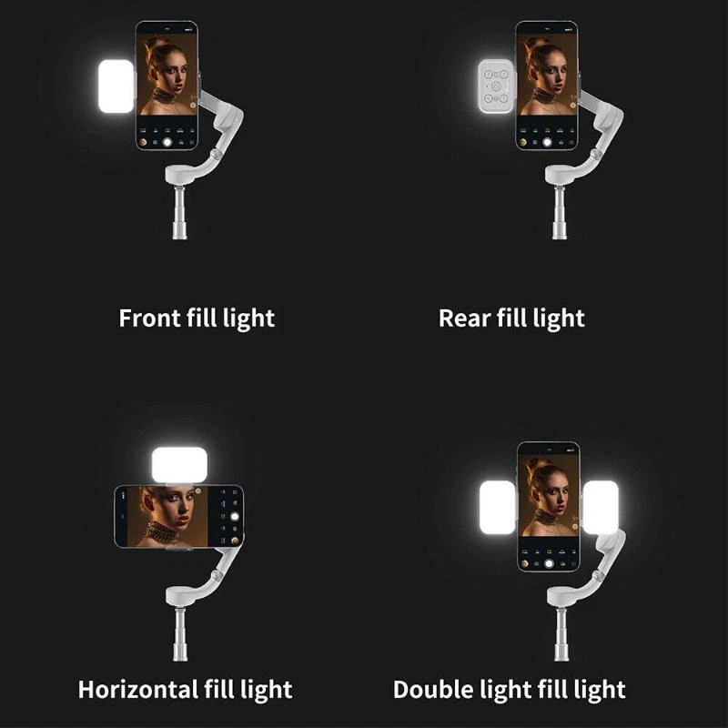 2Pcs Dimmable LED Fill Light For DJI OM 5 Zhiyun SMOOTH4/5/M2S/Feiyu Stabilizer - Image 2 of 4