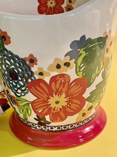Pioneer Woman dazzling dahlias measuring cup and spoons ceramic pitcher 2018 - Picture 7 of 7