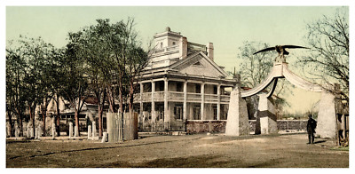 Utah, Salt Lake City, Bee Hive House and Eagle Gate Tirage Vintage Print, Pho