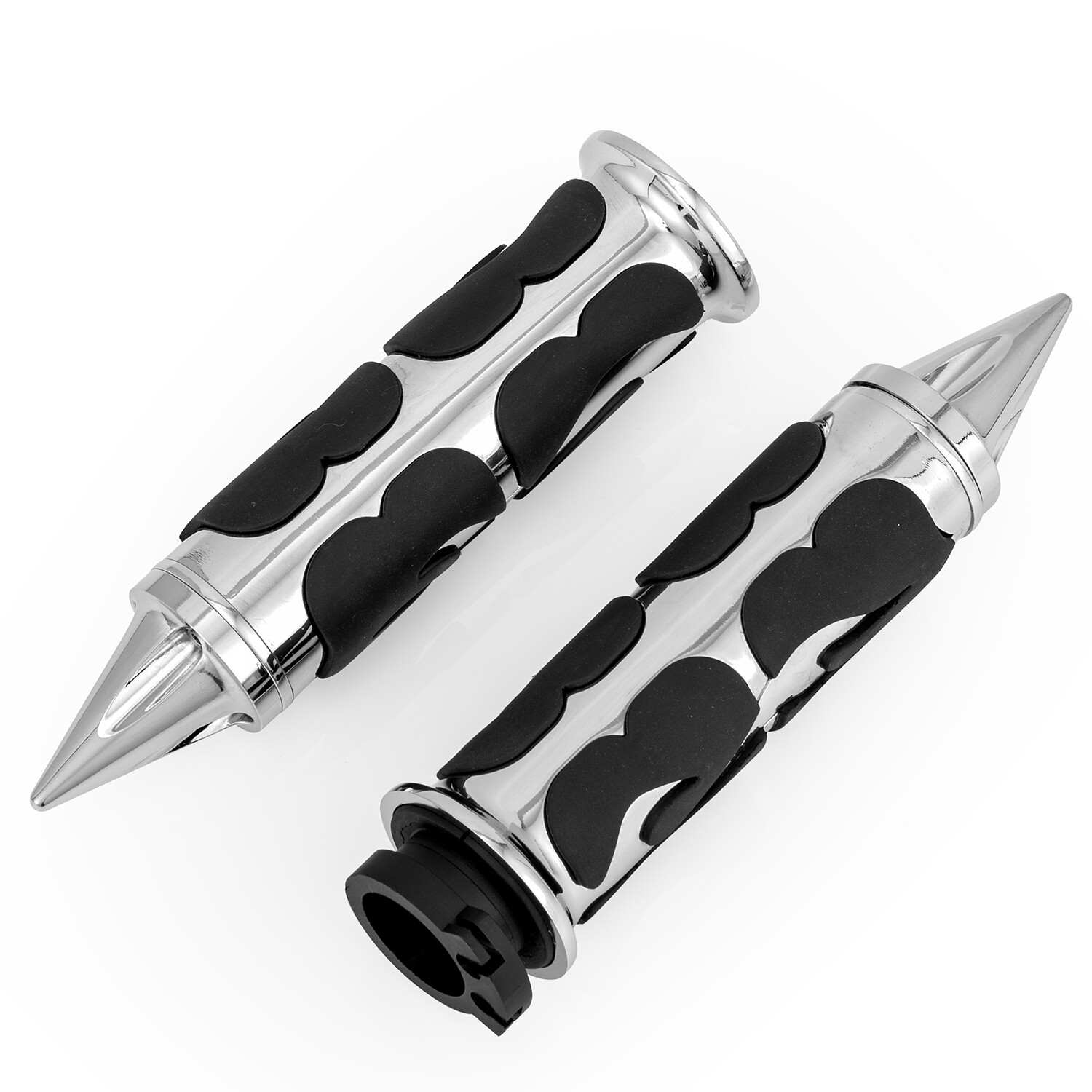 For Harley Honda Yamaha Suzuki 1" Motorcycle Handle Bar Hand Grips W/ Throttle