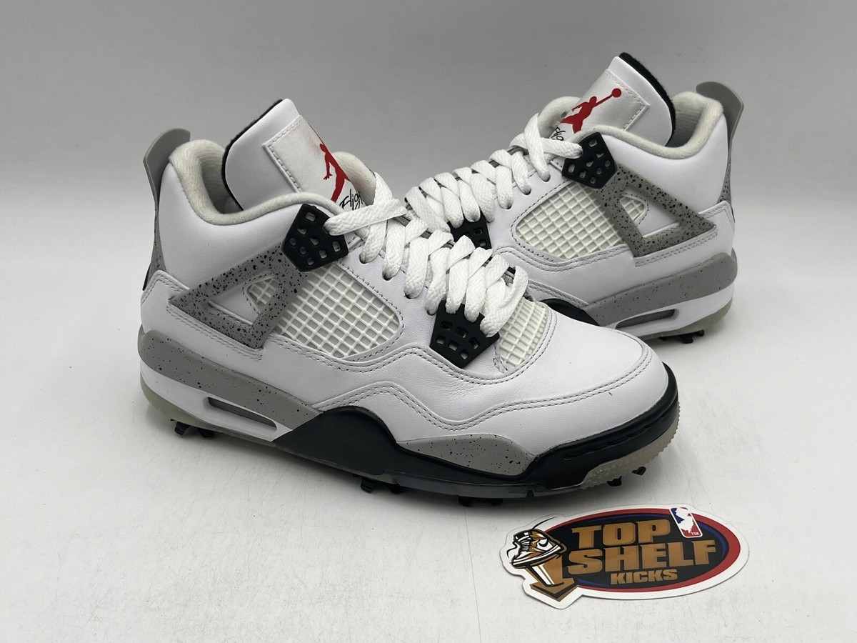 New Air Jordan 4 Golf White Cement 2021 Size 4 Rare Retro New Air Jordan 4 Golf White Cement 2021 Size 4 Rare Retro