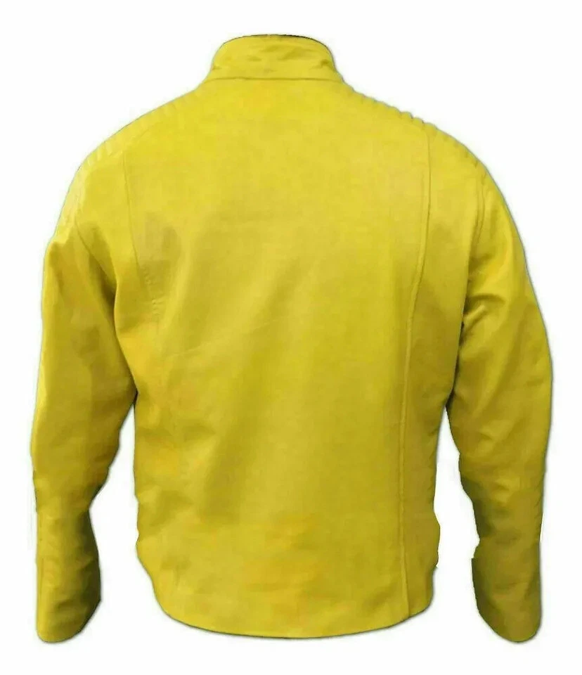 Star Wars Luke Sky Walker Yellow Leather Jacket For Men - Image 2 of 3