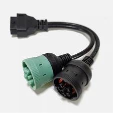 6 Pin J1708 or 9 Pin J1939 to 16 Pin OBD2 OBDII Adapter Cable Heavy Duty Truck