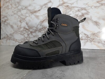 Cabela's Ultralight Lug Sole Mens Size Boots Gray Wading Boots 832467 