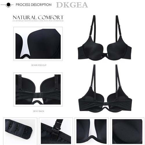Women Bra Ultra Deep V Push Up Brassiere Plunge Sexy Lingerie Thick Pad Bralette - Picture 5 of 40