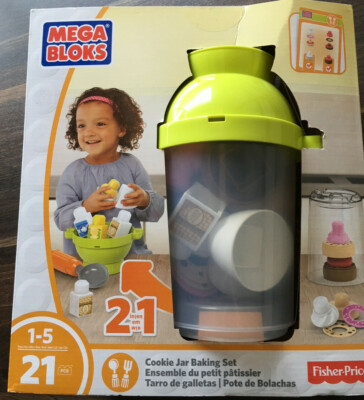 Mega Bloks 21 teilig Baking Set Keksdose Backset Cookie Jar  Bausteine Spielset 