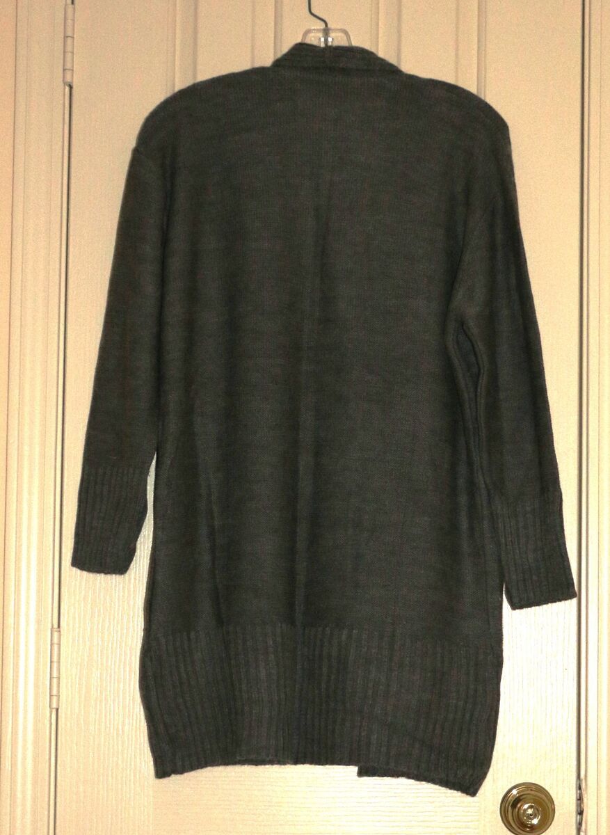 CCK Style Gray Wool Blend Long Cardigan SZ 3X Ribbing CCK Style Gray Wool Blend Long Cardigan SZ 3X Ribbing