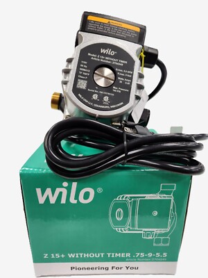 Wilo 2704549 Z 15 Constant Speed Circulating Pump 3/4'' FEM INLT, 3/4'' MALE OTLET