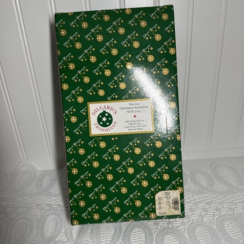 Dillard's Christmas Ballerina 10.5" Ornament - NIB Vintage with tags, Sale - Imagen 2 de 2