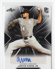 2021 Leaf Perfect Game National Showcase Jarvis Evans Jr Auto Black /50 #BA-JEJ