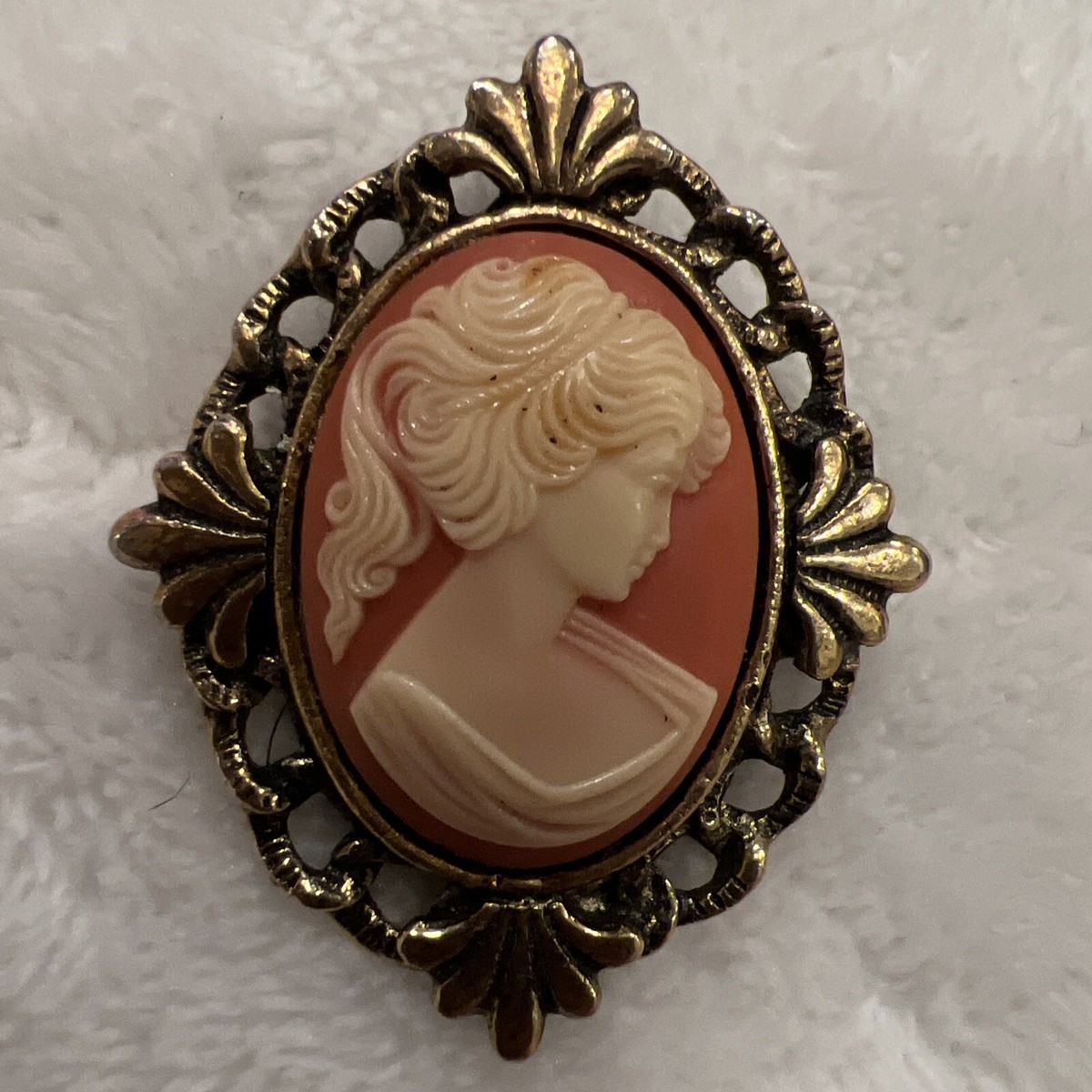 Vintage Signed PERI Cameo Brooch/Pendant 1 5/8” Long Beautiful | eBay