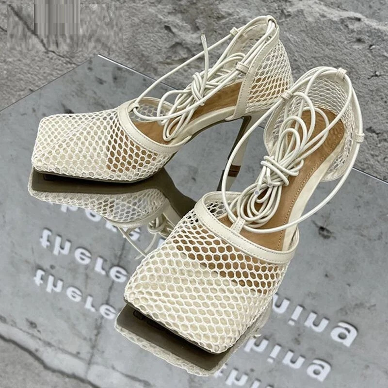 Sandalia tacon online amarillo