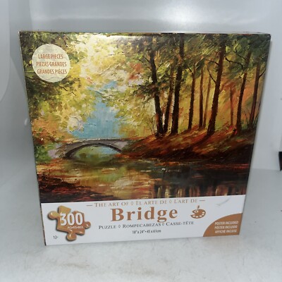 Autumn Bridge Jigsaw Puzzle 300 Pc 18x24 Large Pieces Poster Art New Sealed Fall